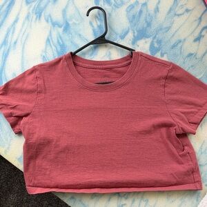 Casual Pink Crop Top